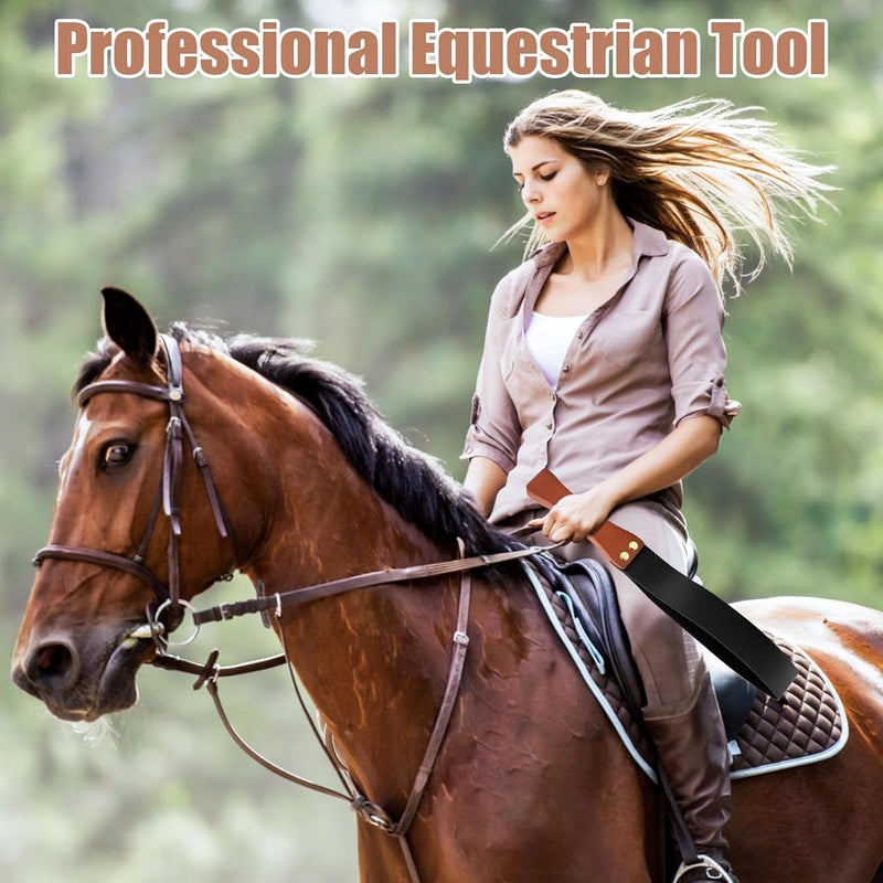 Catcan Riding Crop for Horses, 19'' Equestrianism Crops Leather Horse Whip for Equestrian Sports Training Whip - Image 2